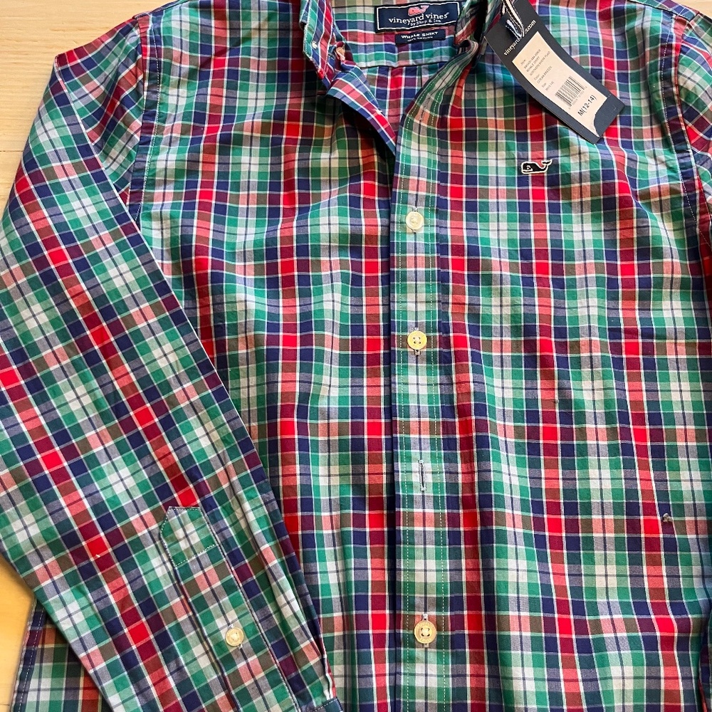 Vineyard Vines whale Shirt - Plaid Button Down